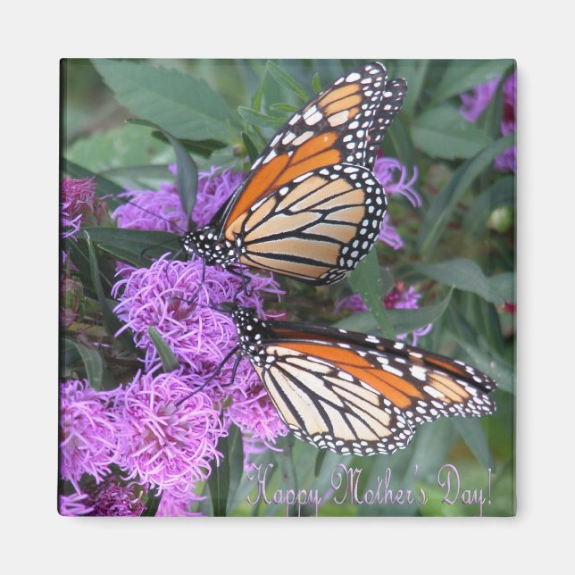 Twin Butterflies/Lycklig Mors dag Magnet (Framsidan)