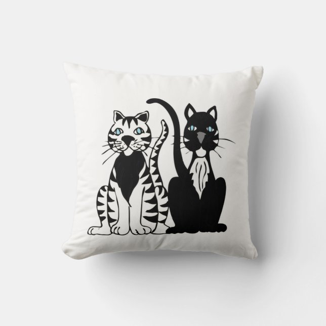 Twin Cats Cushion Kudde (Framsida)