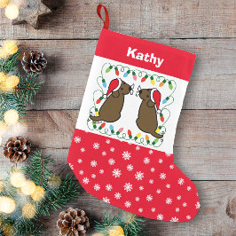 Twin Chocolate Labrador Santas Liten Julstrumpa