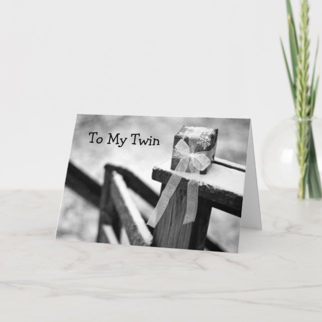 TWIN CHRISMAS KÄRLEK-GREETING CARD HELGKORT (Framsida)