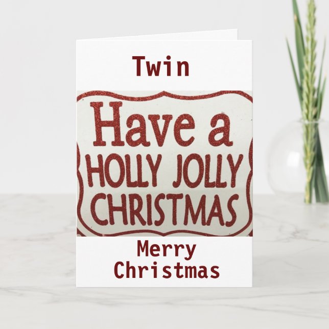 ***TWIN*** CHRISTMAS BÖR VARA HELT OCH JURIDISKT HELGKORT (Framsida)