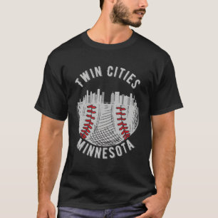 Twin Cities Minnesota Mn Baseball Skyline St Paul- T Shirt