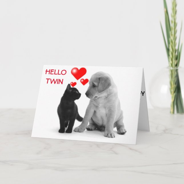 TWIN, DIN BIRTHDAY ÄR EN SPECIELL DAG FÖR MIG! KORT (Framsida)