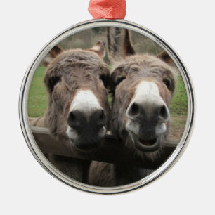 TWIN DONKEY PAIR-ORNAMENT JULGRANSPRYDNAD METALL