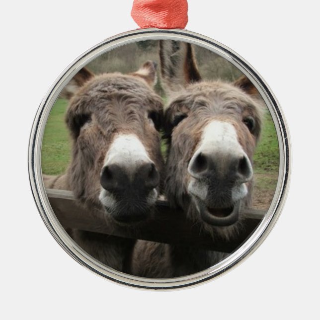 TWIN DONKEY PAIR-ORNAMENT JULGRANSPRYDNAD METALL (Framsidan)