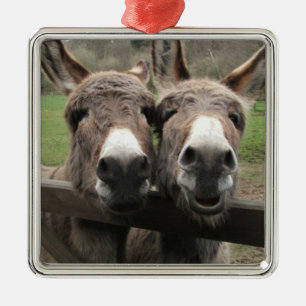 ****TWIN DONKEY PAIR**** ORNATION JULGRANSPRYDNAD METALL
