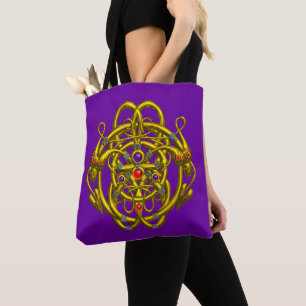 TWIN DRAGONS Guld Celtic Knots,Gemstones hos Lila Tygkasse