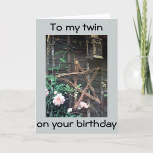 TWIN-DU ÄR EN STAR PÅ BIRTHDAY KORT