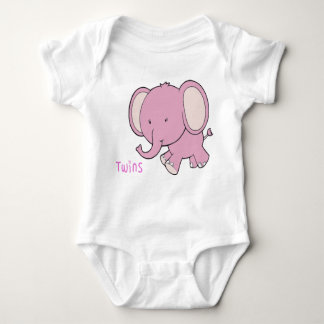 Twin Elephant baby onsie T-shirt