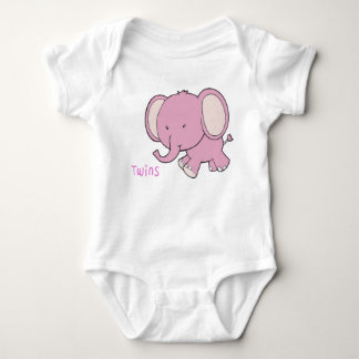 Twin Elephant baby onsie Tröja