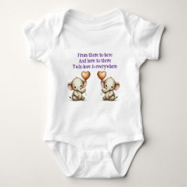 Twin Elephant Kärlek T Shirt