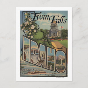 Twin Falls, Idaho - Stora Bokstavsscener Vykort