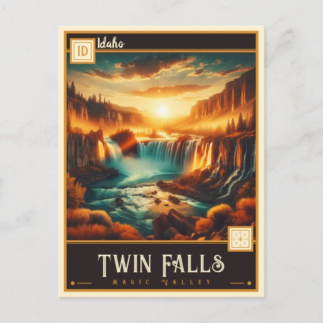 Twin Falls, Idaho  | Vintage Vykort (Framsida)