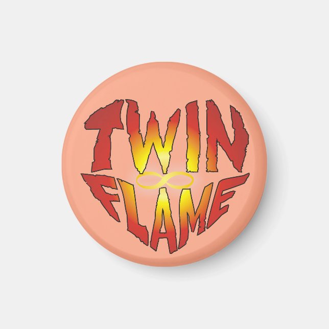 Twin Flame Heart Magnet (Framsidan)
