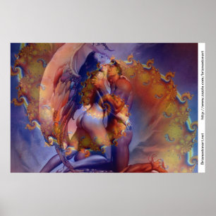 Twin Flame Kärlek Poster