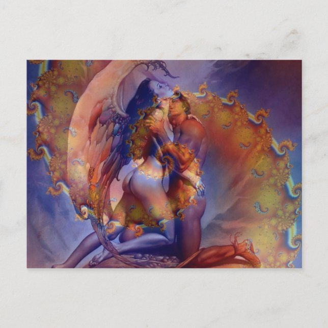 Twin Flame Kärlek Vykort (Framsida)