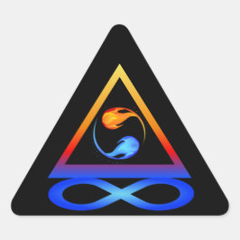 Twin Flame-symbol- Triangelformat Klistermärke