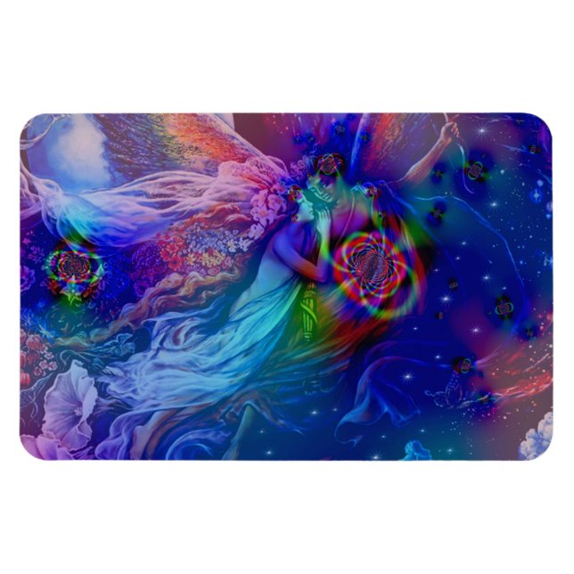 Twin Flames Stigning i himlen Magnet (Horisontell)