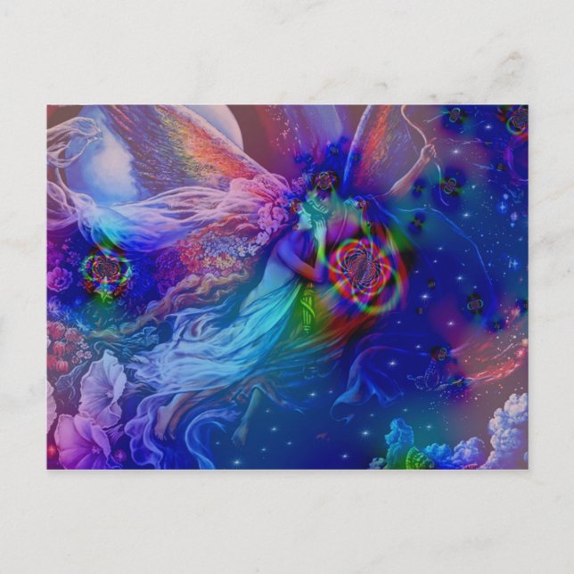 Twin Flames Stigning i himlen Vykort (Framsida)