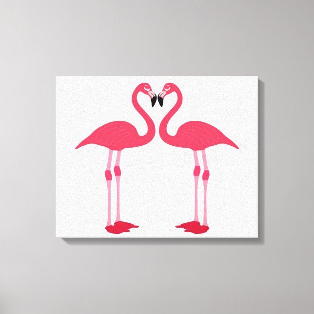 Twin Flamingos Canvastryck (Framsida)