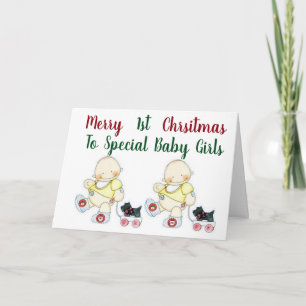***TWIN FLICKA*** HAR ***1st KRISTMÄN** Helgkort