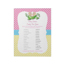 Twin Flicka - två ärtor i ett Pod-godis Anteckningsblock