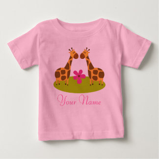 Twin Giraffe Personlig Girls T Shirt