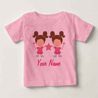 Twin Girl Personlig Gift T Shirt