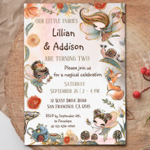 Twin Girls Birthday Forest Fairy Party