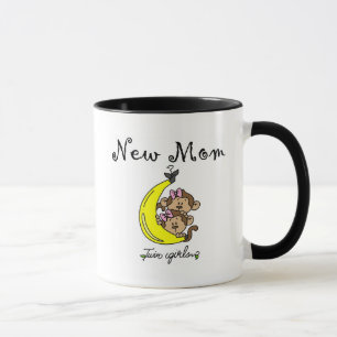 Twin Girls New mamma T-shirts och Gifts Mugg