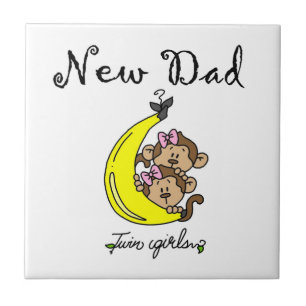 Twin Girls New Pappa Gifts Kakelplatta