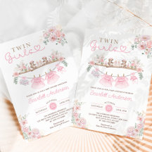 Twin Girls Rosa Barnkläder Girl Baby Shower