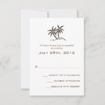 Twin Handflatan Träd Brown Tropical Beach Wedding