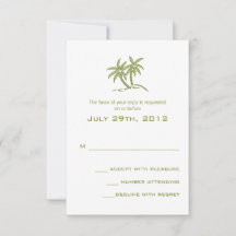 Twin Handflatan Träd Grönt Tropical Beach Wedding