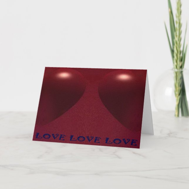 "Twin Hearts"-hälsningskort av Zoltan Buday Kort (Framsida)