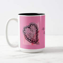 Twin Hearts Romantic Mugg
