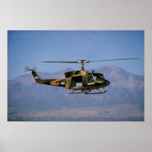 Twin Huey UH-1N Poster