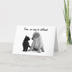 TWIN HUMOR=BIRTHDAY ROLIGT FÖR MIN TWIN KORT
