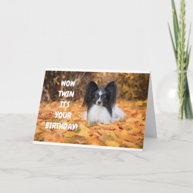TWIN I KÄRLEK DELAR MIN BIRTHDAY MED "DU" KORT (Framsida)