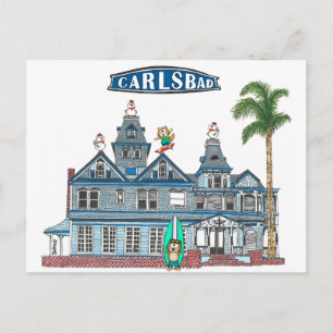 Twin Inns Beach City Carlsbad Vykort