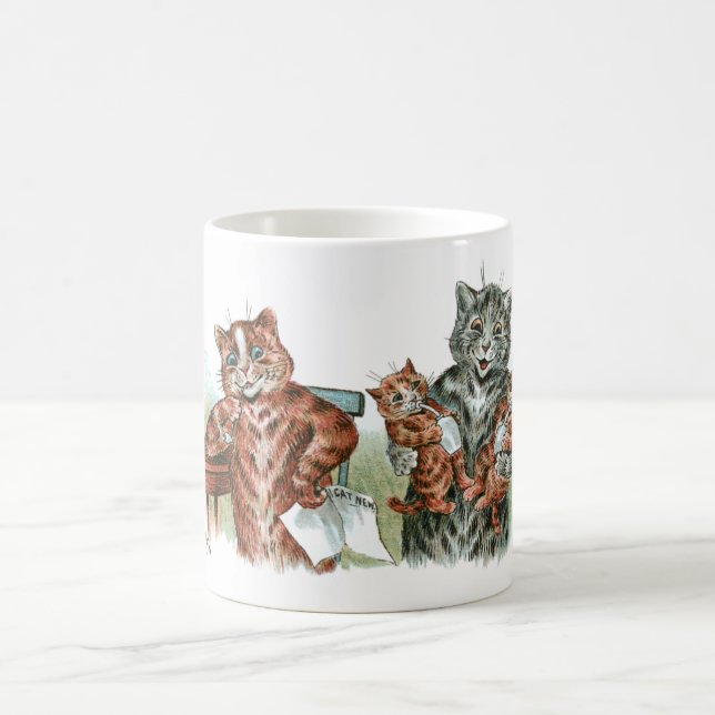 Twin Kittens Tecknad Kaffemugg (Center)