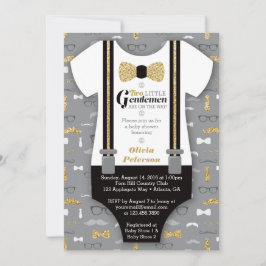 Twin Little Manar Baby Shower Inbjudan, Faux Glitt Inbjudningar