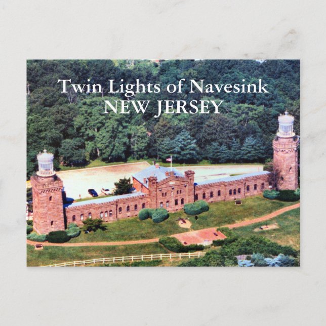 Twin Ljus of Navesink, New jersey vykort (Framsida)