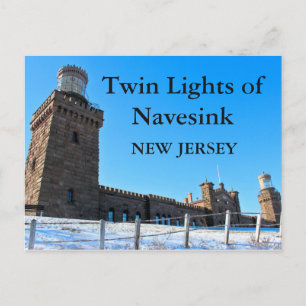 Twin Ljus of Navesink, New jersey vykort