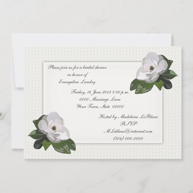 Twin Magnolias Inbjudningar (Framsida)