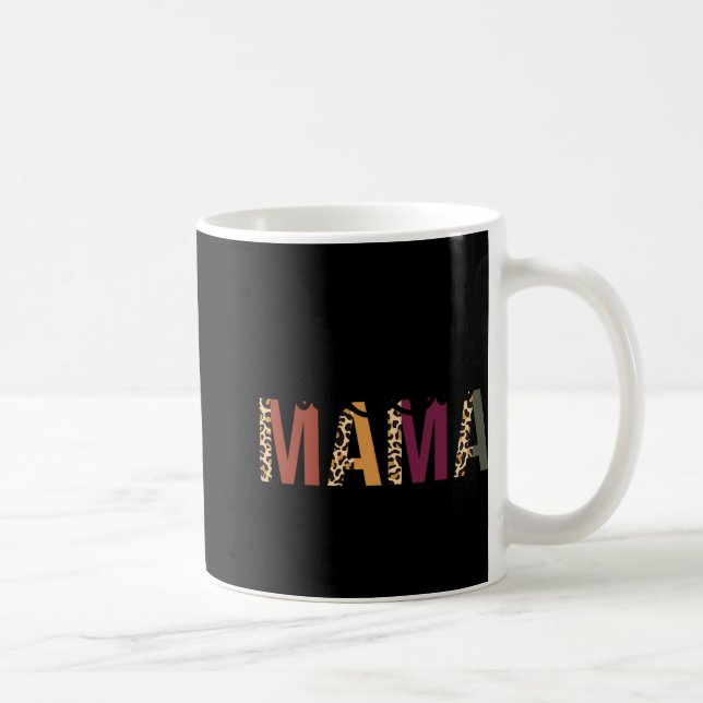 Twin Mama Mothers Day Squared Mommy Leopard New Mo Kaffemugg (Höger)