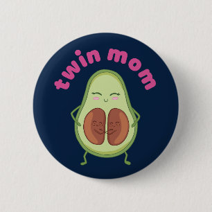 Twin Mamma Mamacado Funny Avocado Pun Mors dag Knapp