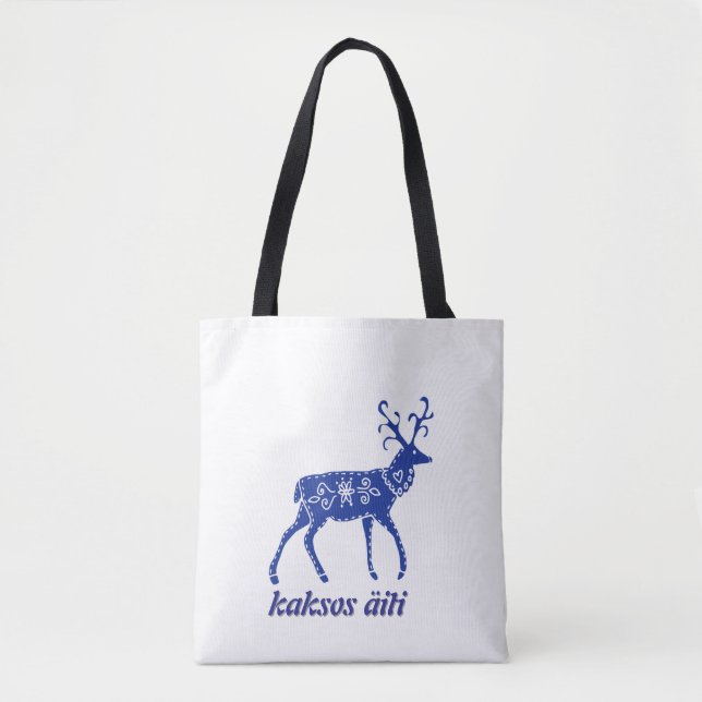Twin Mamma på finska Tote Bag Tygkasse (Framsida)