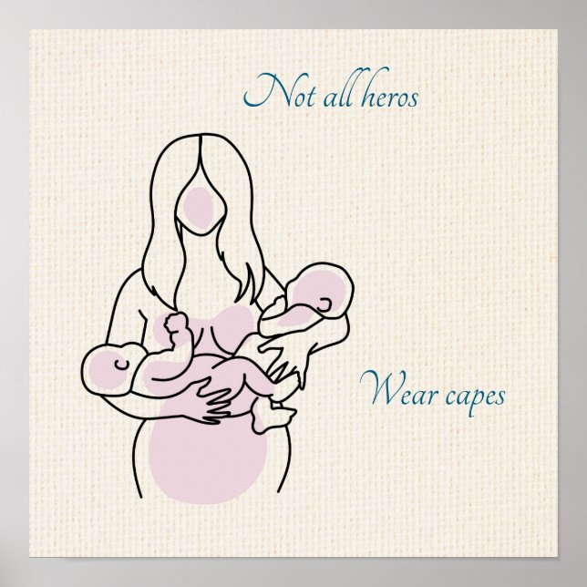 Twin Mamma Superhjälten Poster (Framsidan)