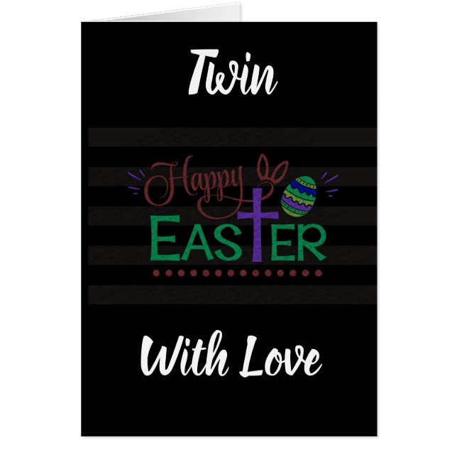 ***TWIN*** MEMORIER SOM DELATS I PÅSK HÄLSNINGSKORT (Framsidan)